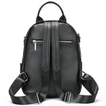 Charger l&#39;image dans la galerie, Anti-theft Women&#39;s Backpack Genuine Leather Black School Bag Girls Travel Bag Mochilas Shoulder Bags 3in1 Handbags