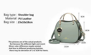 Women Shoulder Messenger Bags PU Leather Fashion Designer Adjustable Strap Crossbody Handbags with Cat Pendant Purse