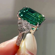 画像をギャラリービューアに読み込む, Green Cubic Zirconia Rings for Women Bling Bling Wedding Band Accessories Anniversary Gift
