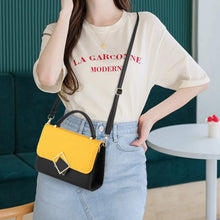 Load image into Gallery viewer, Fashion Contrast Color Crossbody Bag Women PU Leather Shoulder Bag Casual Messenger Bag Designer Small Square Bag Bolso