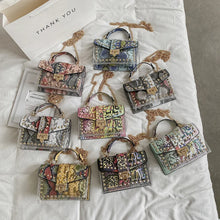 Cargar imagen en el visor de la galería, Women Studded Graffiti Crossbody Bags Fashion Shoulder Bag Luxury Designer Handbags High Quality