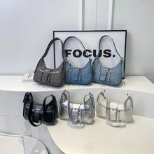 Carica l&#39;immagine nel visualizzatore di Gallery, Belt Design Small PU Leather Shoulder Bag for Women 2024 Y2K Fashion Handbags
