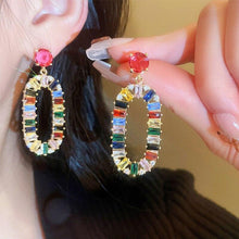 Charger l&#39;image dans la galerie, Trendy Colorful Pendant drop Earrings Women Chic jewelry he12 - www.eufashionbags.com