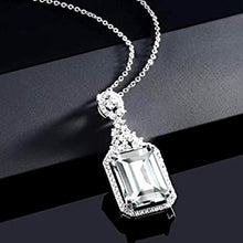 Load image into Gallery viewer, Fashion Engagement Pendant Necklace with Blue Zirconia Stylish Graceful Jewelry hn06 - www.eufashionbags.com