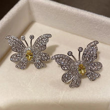 画像をギャラリービューアに読み込む, Women&#39;s Butterfly Stud Earrings with Bright Cubic Zirconia Cute Ear Accessories Girls Accessories Party Statement Jewelry