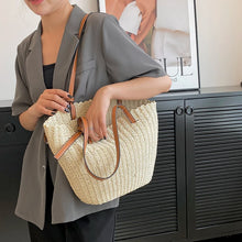 Load image into Gallery viewer, Bohemia Women Weave Straw Big Tote Bag a120