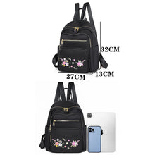 Load image into Gallery viewer, Waterproof Oxford Women Backpack Fashion Casual Embroidery Bag Designer Female Large Capacity Travel Handbag Shopping Knaps