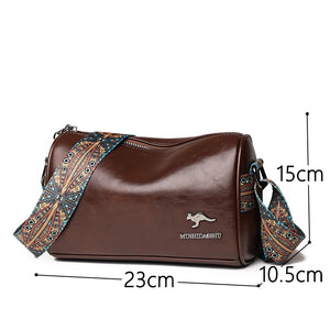 Luxury Designer Handbags High Quality Leather Shoulder Bags For Women Solid Color Wide Strap Crossbody Bags bolsa feminina