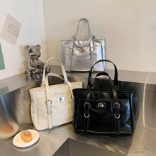 画像をギャラリービューアに読み込む, Fashion PU Leather Tote Bags for Women Trendy Shoulder Bag Casual Handbag e10