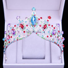 Charger l&#39;image dans la galerie, Trendy Colorful Crystal Tiaras Crowns Jelly Rhinestone Wedding Hair Jewelry BC65 - www.eufashionbags.com