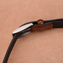 Cargar imagen en el visor de la galería, Classic Men Belt For Jeans High Quality Leather Belt Brown Genuine Leather Strap Pin Buckle