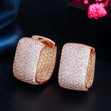 Load image into Gallery viewer, Full Cubic Zirconia Hoop Earrings for Women Bling Bling Temperament Ear Accessories