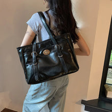 Load image into Gallery viewer, Fashion PU Leather Tote Bags for Women Trendy Shoulder Bag Casual Handbag e10