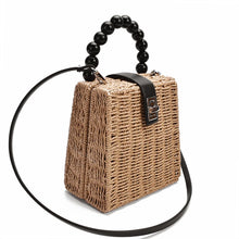 Carica l&#39;immagine nel visualizzatore di Gallery, Hand-woven Women Straw Bag Small Shoulder Bags Bohemia Beach Bag Crossbody Bags Travel Tote Purse