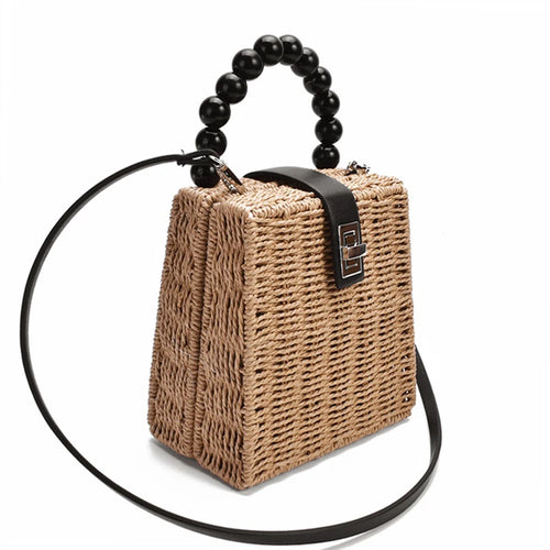 Hand-woven Women Straw Bag Small Shoulder Bags Bohemia Beach Bag Crossbody Bags Travel Tote Purse