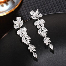 Load image into Gallery viewer, Long Pendant Drop Earrings Women Zirconia Engagement Jewelry he15 - www.eufashionbags.com
