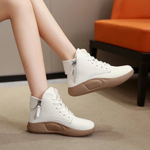 Laden Sie das Bild in den Galerie-Viewer, Women Casual Shoes Warm Short Plush Ankle Boots Lace Up Platform Shoes k03