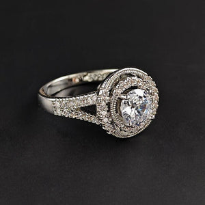 High quality silver color Zirconia engagement wedding ring for women mr09 - www.eufashionbags.com