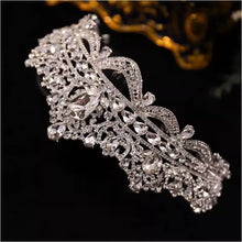 Load image into Gallery viewer, Baroque Luxury Crystal Beads Frontlet Bridal Tiaras Crown Rhinestone Pageant Diadem Banquet Headpieces Wedding Hair Accessories