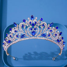 Load image into Gallery viewer, Silver Color Opal Tiaras Crown Rhinestone Headband Wedding Hair Jewelry bc53 - www.eufashionbags.com