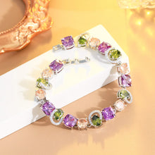 Carica l&#39;immagine nel visualizzatore di Gallery, Cubic Zirconia Sparkling Olive Bracelets Charm Engagement Party Jewelry for Women b78