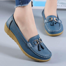 画像をギャラリービューアに読み込む, Women Soft Leather Loafers Casual Shoes Slip On Sports Shoes - www.eufashionbags.com