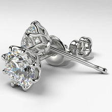 Load image into Gallery viewer, 10mm Round Cubic Zirconia Stud Earrings for Women he132 - www.eufashionbags.com