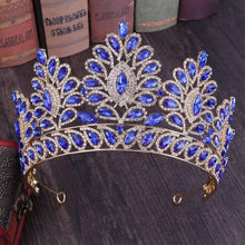 Cargar imagen en el visor de la galería, 12 Colors New Baroque Princess Opal Crystal Tiara Crown Wedding Party Hair Accessories Jewelry g03 - www.eufashionbags.com