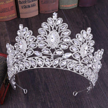 Laden Sie das Bild in den Galerie-Viewer, 12 Colors New Baroque Princess Opal Crystal Tiara Crown Wedding Party Hair Accessories Jewelry g03 - www.eufashionbags.com