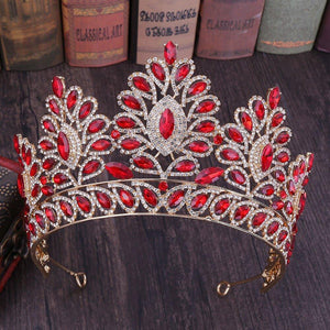 12 Colors New Baroque Princess Opal Crystal Tiara Crown Wedding Party Hair Accessories Jewelry g03 - www.eufashionbags.com