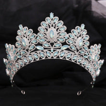 Cargar imagen en el visor de la galería, 12 Colors New Baroque Princess Opal Crystal Tiara Crown Wedding Party Hair Accessories Jewelry g03 - www.eufashionbags.com