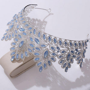 12 Colors New Baroque Princess Opal Crystal Tiara Crown Wedding Party Hair Accessories Jewelry g03 - www.eufashionbags.com