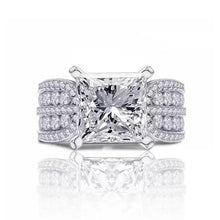 Carica l&#39;immagine nel visualizzatore di Gallery, 2023 Luxury Silver Color Princess Engagement Wedding Ring for Women mr17 - www.eufashionbags.com