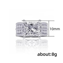 Load image into Gallery viewer, 2023 Luxury Silver Color Princess Engagement Wedding Ring for Women mr17 - www.eufashionbags.com