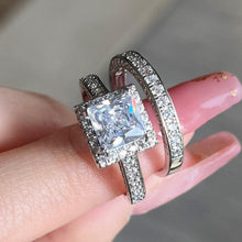 Charger l&#39;image dans la galerie, 2023 Luxury Silver Color Princess Wedding Ring for Women mr10 - www.eufashionbags.com