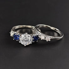 Load image into Gallery viewer, 2023 New Fashion Blue Round Zircon Rings for Women mr25 - www.eufashionbags.com