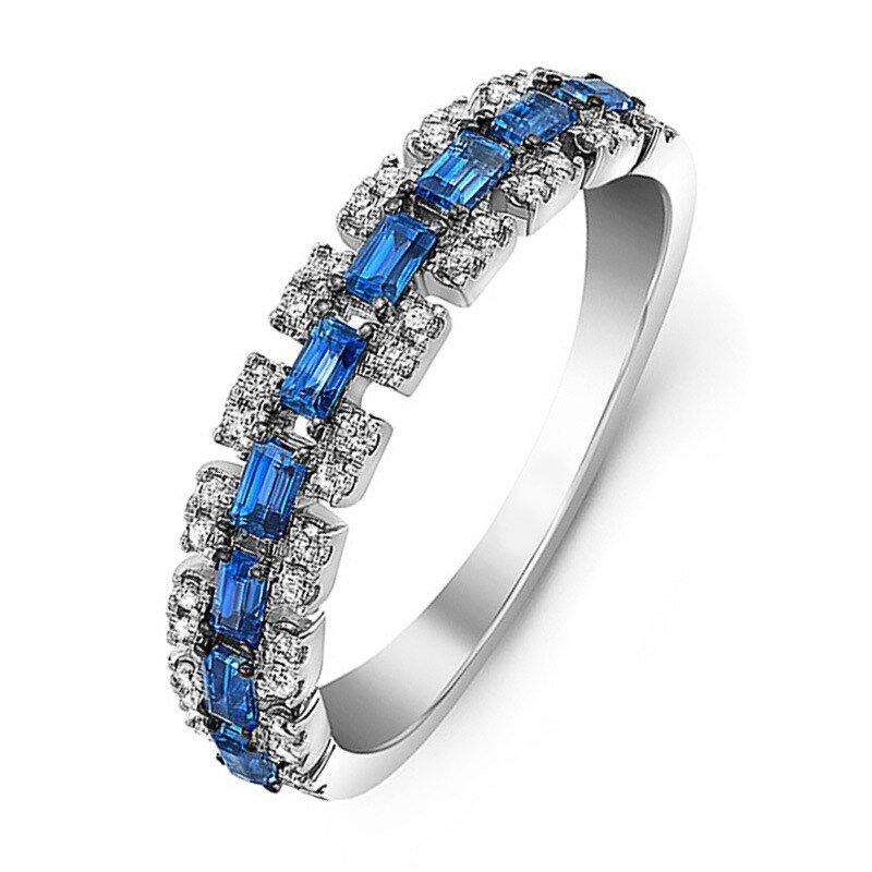 2023 New Fashion Blue Zircon Ring Love To Give Women Gift Jewelry mr22 - www.eufashionbags.com