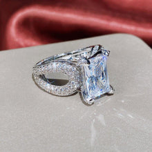 画像をギャラリービューアに読み込む, 2023 New Fashion Silver Color Rectangle Fashion Ring for Women mr16 - www.eufashionbags.com