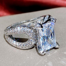 Carica l&#39;immagine nel visualizzatore di Gallery, 2023 New Fashion Silver Color Rectangle Fashion Ring for Women mr16 - www.eufashionbags.com