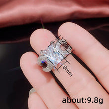 Load image into Gallery viewer, 2023 New Fashion Silver Color Rectangle Fashion Ring for Women mr16 - www.eufashionbags.com