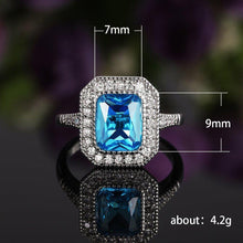 画像をギャラリービューアに読み込む, 2023 New Trendy Blue Rectangle Ring for Women mr19 - www.eufashionbags.com