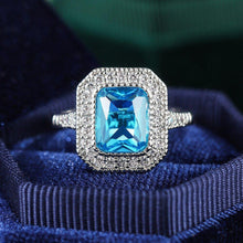 画像をギャラリービューアに読み込む, 2023 New Trendy Blue Rectangle Ring for Women mr19 - www.eufashionbags.com