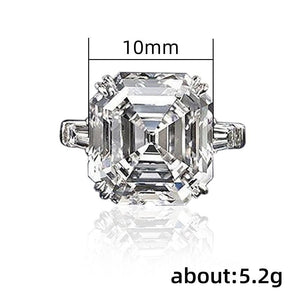 2023 New Trendy Silver Color Princess Engagement Wedding Ring for Women mr12 - www.eufashionbags.com