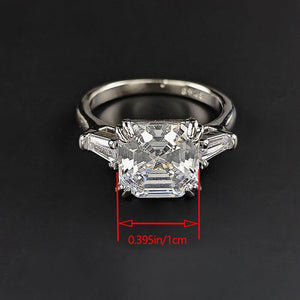 2023 New Trendy Silver Color Princess Engagement Wedding Ring for Women mr12 - www.eufashionbags.com