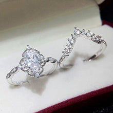 Laden Sie das Bild in den Galerie-Viewer, 2023 New Wedding Set Rings for Women Luxury Cubic Zirconia Jewelry hr201 - www.eufashionbags.com