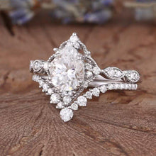 画像をギャラリービューアに読み込む, 2023 New Wedding Set Rings for Women Luxury Cubic Zirconia Jewelry hr201 - www.eufashionbags.com
