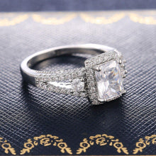 Load image into Gallery viewer, 2023 Silver Color Rectangle Zircon Ring for Women Engagement Wedding Gift Jewelry mr23 - www.eufashionbags.com