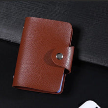 画像をギャラリービューアに読み込む, 24 Slots Bits Card Holder Bag Pocket Case Women Men Credit ID Card Organizer Leather Wallet - www.eufashionbags.com