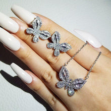 Load image into Gallery viewer, 2pcs Luxury Butterfly Dubai Wedding Jewelry set For Women mj11 - www.eufashionbags.com