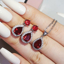 Load image into Gallery viewer, 2pcs Trendy Round Crystal Wedding Jewelry Set For women mj10 - www.eufashionbags.com